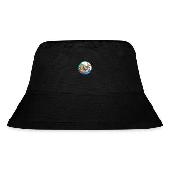 Schnecke Buntglas Bunte Karikatur Kawaii Tier - Stanley/Stella recycelter Bucket Hat - Schwarz - Vorne