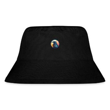 Crow Stained Glass Colorful Cartoon Kawaii Animal - Stanley/Stella Recycled Bucket Hat - black - Front