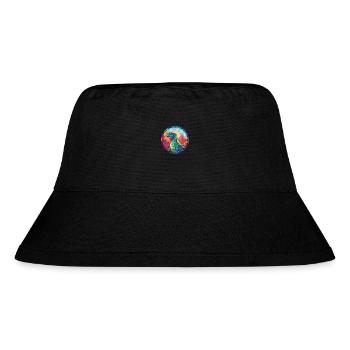 Dinodaur Stained Glass Colorful Cartoon Kawaii Ani - Stanley/Stella Recycled Bucket Hat - black - Front