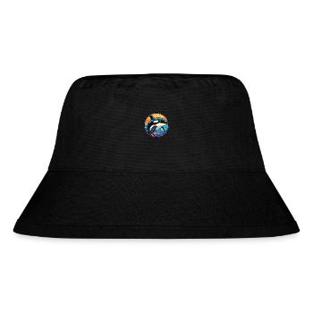 Orca Stained Glass Colorful Cartoon Kawaii Animal - Stanley/Stella Recycled Bucket Hat - black - Front