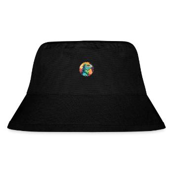 Leguan Buntglas Bunte Karikatur Kawaii Anima - Stanley/Stella recycelter Bucket Hat - Schwarz - Vorne