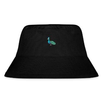 Pfau Niedlich Glücklich Kawaii Cartoon Clipart Tier - Stanley/Stella recycelter Bucket Hat - Schwarz - Vorne