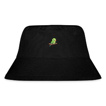 Papagei Niedlich Glücklich Kawaii Cartoon Clipart Tier - Stanley/Stella recycelter Bucket Hat - Schwarz - Vorne