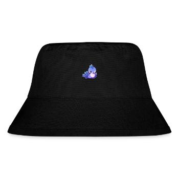 Pfau Niedlich Glücklich Kawaii Cartoon Clipart Tier - Stanley/Stella recycelter Bucket Hat - Schwarz - Vorne