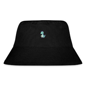 Dinosuar Niedlich Glücklich Kawaii Cartoon Clipart Tier - Stanley/Stella recycelter Bucket Hat - Schwarz - Vorne