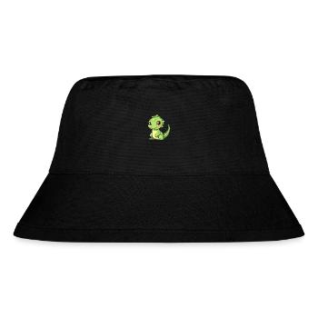 Leguan Niedlich Glücklich Kawaii Cartoon Clipart Tier - Stanley/Stella recycelter Bucket Hat - Schwarz - Vorne