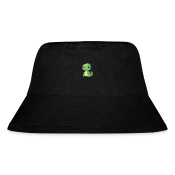 Basilisk Niedlich Glücklich Kawaii Cartoon Clipart Tier - Stanley/Stella recycelter Bucket Hat - Schwarz - Vorne
