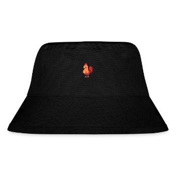 Rooster Cute Happy Kawaii Cartoon Clipart Animal - Stanley/Stella Recycled Bucket Hat - black - Front