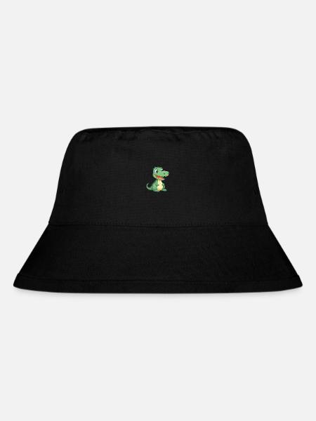 Krokodil Niedlich Glücklich Kawaii Cartoon Clipart Tier - Stanley/Stella recycelter Bucket Hat - Schwarz