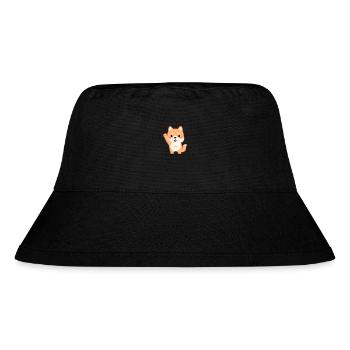 Hund niedlich glücklich kawaii Cartoon Clipart Tier - Stanley/Stella recycelter Bucket Hat - Schwarz - Vorne