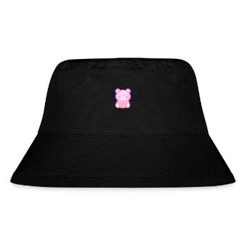 Bär Niedlich Glücklich Kawaii Cartoon Clipart Tier - Stanley/Stella recycelter Bucket Hat - Schwarz - Vorne