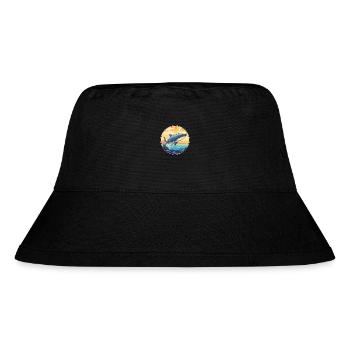 Blue Whale Colorful Watercolor Cartoon Kawaii Pet - Stanley/Stella Recycled Bucket Hat - black - Front