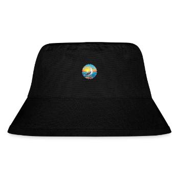 Seagull Colorful Watercolor Cartoon Kawaii Animal - Stanley/Stella Recycled Bucket Hat - black - Front