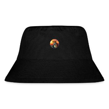 Leopard Colorful Watercolor Cartoon Kawaii Animal - Stanley/Stella Recycled Bucket Hat - black - Front