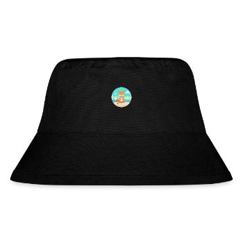 Fox Cartoon Yoga Strand Sommer Illustration - Stanley/Stella recycelter Bucket Hat - Schwarz - Vorne