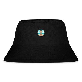 Deer Cartoon Yoga Beach Summer Illustration - Stanley/Stella Recycled Bucket Hat - black - Front