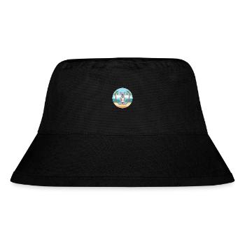 Koala Cartoon Yoga Strand Sommer Illustration - Stanley/Stella recycelter Bucket Hat - Schwarz - Vorne