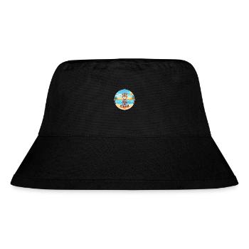 Zebra-Cartoon-Yoga-Strand-Sommer-Illustration - Stanley/Stella recycelter Bucket Hat - Schwarz - Vorne