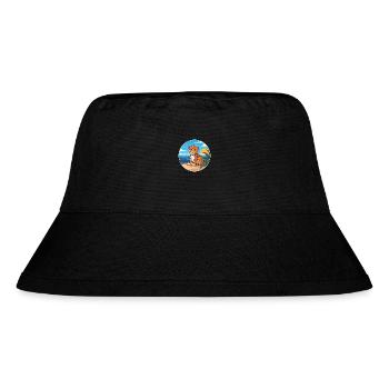 Amur Leopard Watercolor Cartoon Kawaii Clipart Pet - Stanley/Stella Recycled Bucket Hat - black - Front