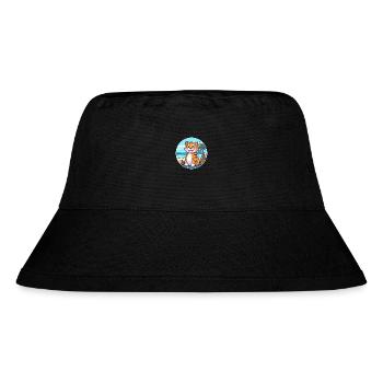 Tiger Aquarell Cartoon Kawaii Clipart Tier - Stanley/Stella recycelter Bucket Hat - Schwarz - Vorne
