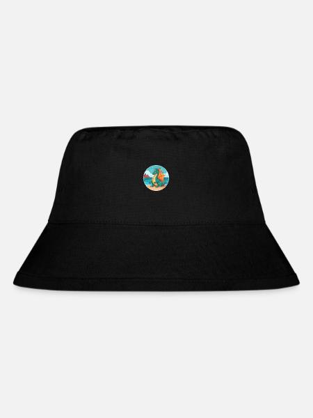 Drache Aquarell Karikatur Kawaii Clipart Tier - Stanley/Stella recycelter Bucket Hat - Schwarz