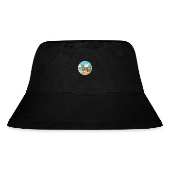 Pferd Aquarell Karikatur Kawaii Clipart Tier - Stanley/Stella recycelter Bucket Hat - Schwarz - Vorne