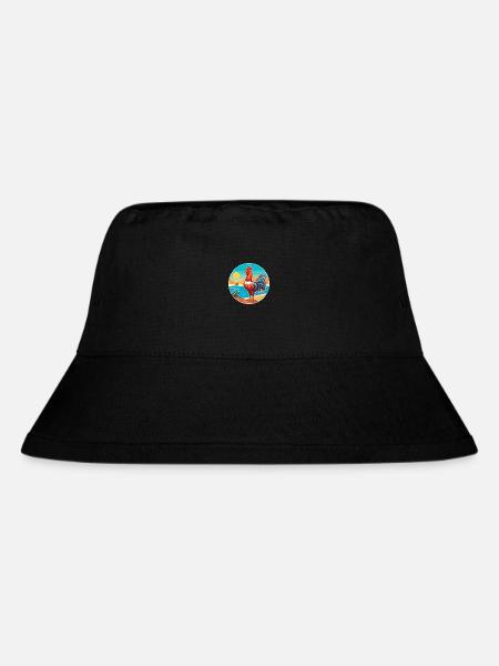 Hahn Aquarell Karikatur Kawaii Clipart Tier - Stanley/Stella recycelter Bucket Hat - Schwarz