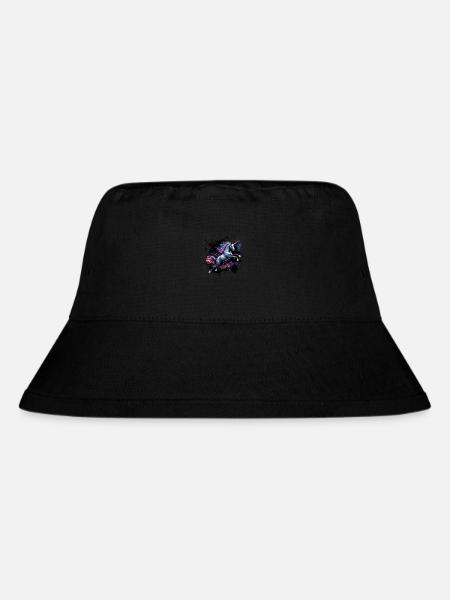 Einhorn im All - Stanley/Stella recycelter Bucket Hat - Schwarz