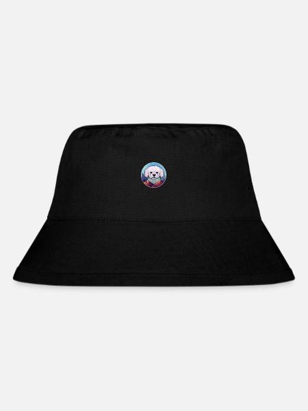 Bichon Frise Hunderasse Cartoon Kawaii Aquarell - Stanley/Stella recycelter Bucket Hat - Schwarz