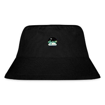 Runde Farbige Illustration eines Sofas mitNatur - Stanley/Stella recycelter Bucket Hat - Schwarz - Vorne