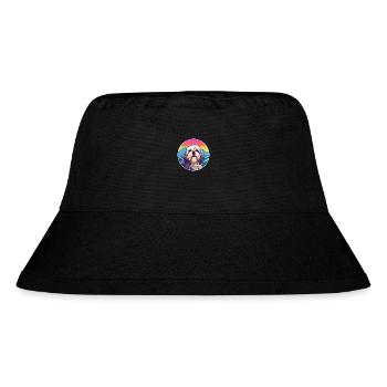 Lhasa Apso Hunderasse Cartoon Kawaii Aquarell - Stanley/Stella recycelter Bucket Hat - Schwarz - Vorne