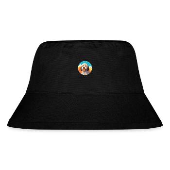 Spanischer Wasserhund Rasse Cartoon Kawaii Aquarell - Stanley/Stella recycelter Bucket Hat - Schwarz - Vorne