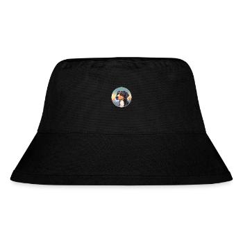 Serbischer dreifarbiger Jagdhund Rasse Cartoon Kawaii - Stanley/Stella recycelter Bucket Hat - Schwarz - Vorne