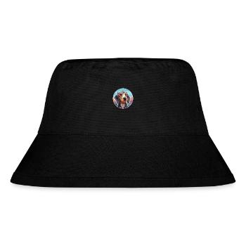 Wirehaired Dachshund Dog Breed Cartoon Kawaii Wate - Stanley/Stella Recycled Bucket Hat - black - Front