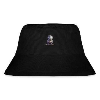 Lustiges Nilpferd - Stanley/Stella recycelter Bucket Hat - Schwarz - Vorne