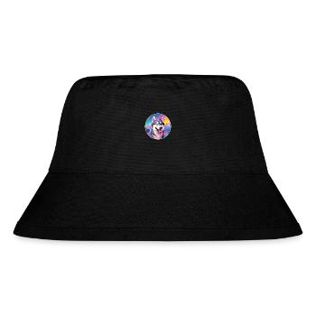 Alaskan Husky Hunderasse Cartoon Kawaii Aquarell - Stanley/Stella recycelter Bucket Hat - Schwarz - Vorne