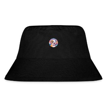 American Bulldog Puppy Dog Breed Cartoon Kawaii Wa - Stanley/Stella Recycled Bucket Hat - black - Front