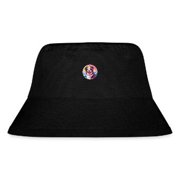 Collie Raue Hunderasse Karikatur Kawaii Aquarell - Stanley/Stella recycelter Bucket Hat - Schwarz - Vorne