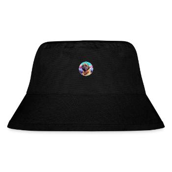 Englisch Mastiff Hunderasse Cartoon Kawaii Watercolo - Stanley/Stella recycelter Bucket Hat - Schwarz - Vorne