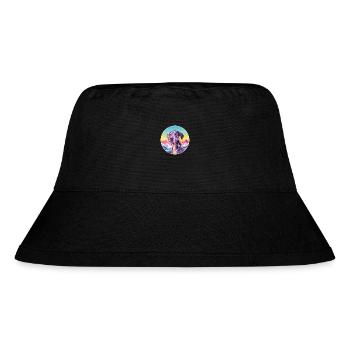 Große Dogge Hunderasse Cartoon Kawaii Aquarell - Stanley/Stella recycelter Bucket Hat - Schwarz - Vorne
