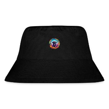 Mops in verschiedenen Farben - Stanley/Stella recycelter Bucket Hat - Schwarz - Vorne