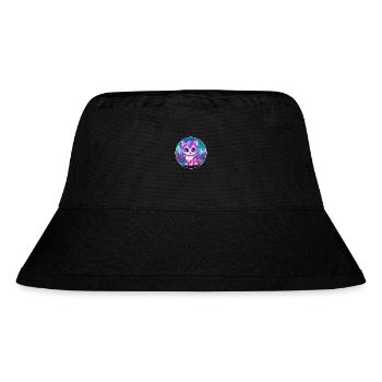 Pixie Cat Colorful Cartoon Watercolor Illustration - Stanley/Stella Recycled Bucket Hat - black - Front