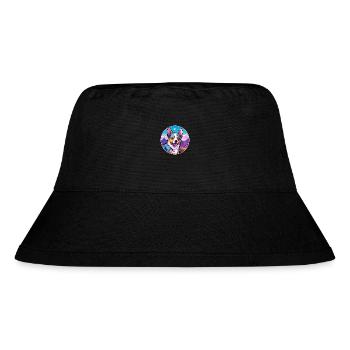 Texas Heeler Dog Breed Cartoon Kawaii Watercolor - Stanley/Stella Recycled Bucket Hat - black - Front