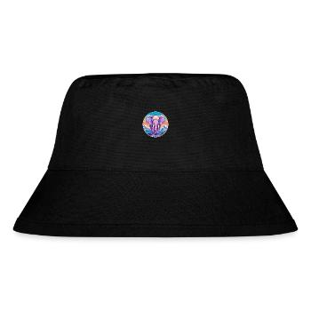 Elefant Aquarell Karikatur Kawaii Haustier Tier Colo - Stanley/Stella recycelter Bucket Hat - Schwarz - Vorne