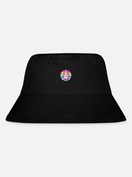 Hamster Aquarell Karikatur Kawaii Haustier Tier Farbe - Stanley/Stella recycelter Bucket Hat - Schwarz