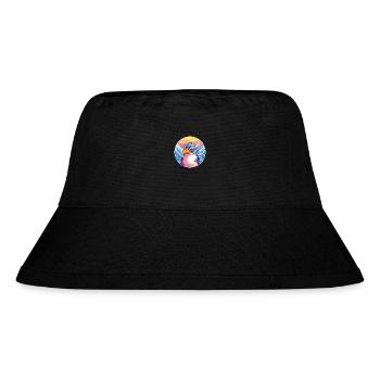 Penguin Watercolor Cartoon Kawaii Pet Animal Color - Stanley/Stella Recycled Bucket Hat - black - Front