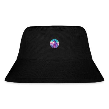 Pferd Aquarell Karikatur Kawaii Haustier Tier Farbefu - Stanley/Stella recycelter Bucket Hat - Schwarz - Vorne