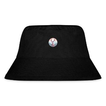 Hirsch Aquarell Karikatur Kawaii Haustier Tier Bunt - Stanley/Stella recycelter Bucket Hat - Schwarz - Vorne