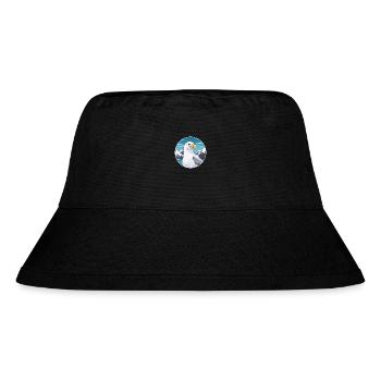 Seagull Watercolor Cartoon Kawaii Pet Animal Color - Stanley/Stella Recycled Bucket Hat - black - Front