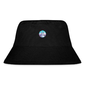 Kaninchen Aquarell Karikatur Kawaii Haustier Tier Farbe - Stanley/Stella recycelter Bucket Hat - Schwarz - Vorne